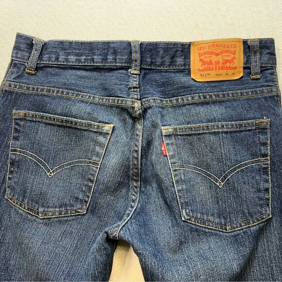 Levi's Womens 511 Slim Straight Jeans Size 20R Blue Denim Classic Casual Pockets - Picture 9 of 11